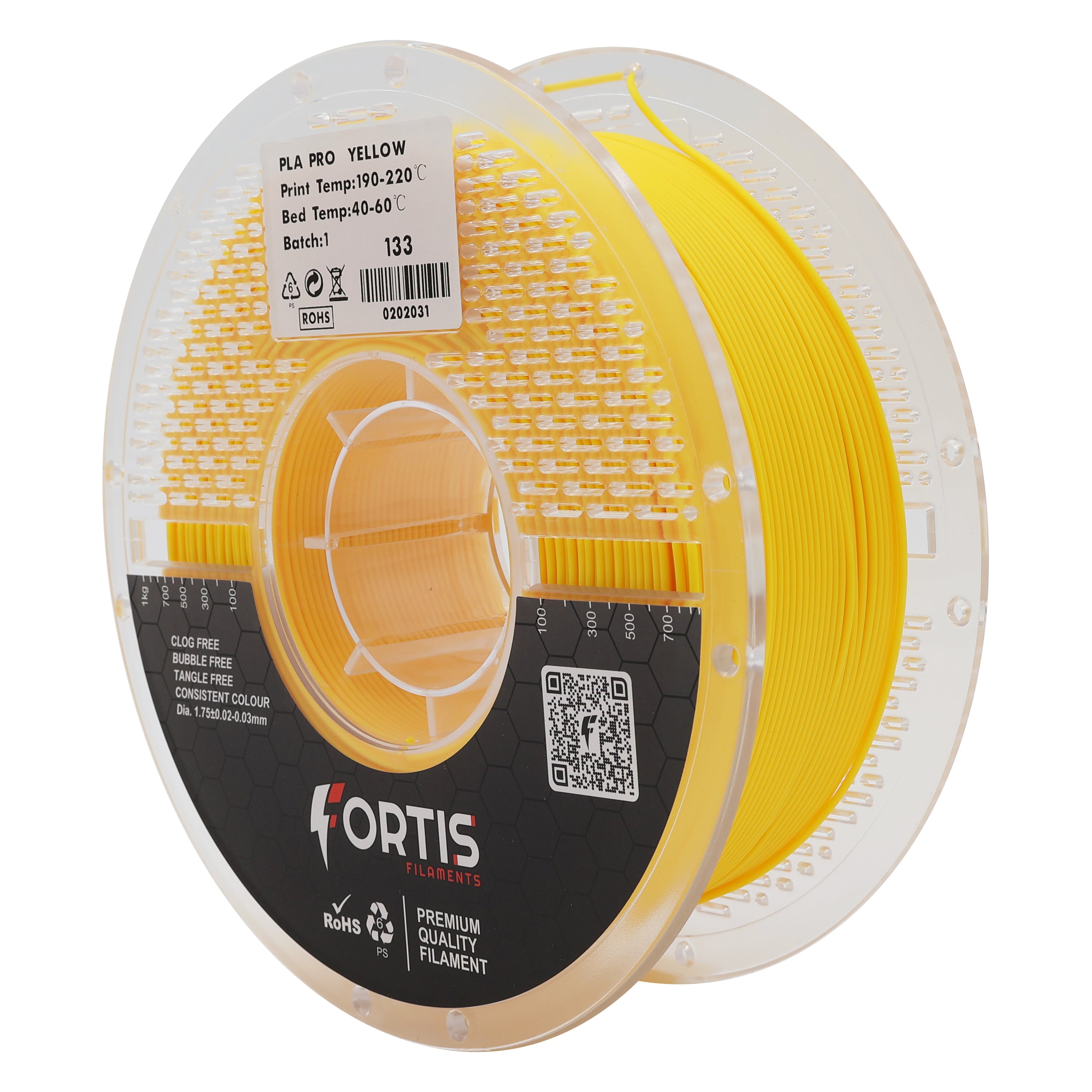 PLA Pro Yellow – Fortis Filaments