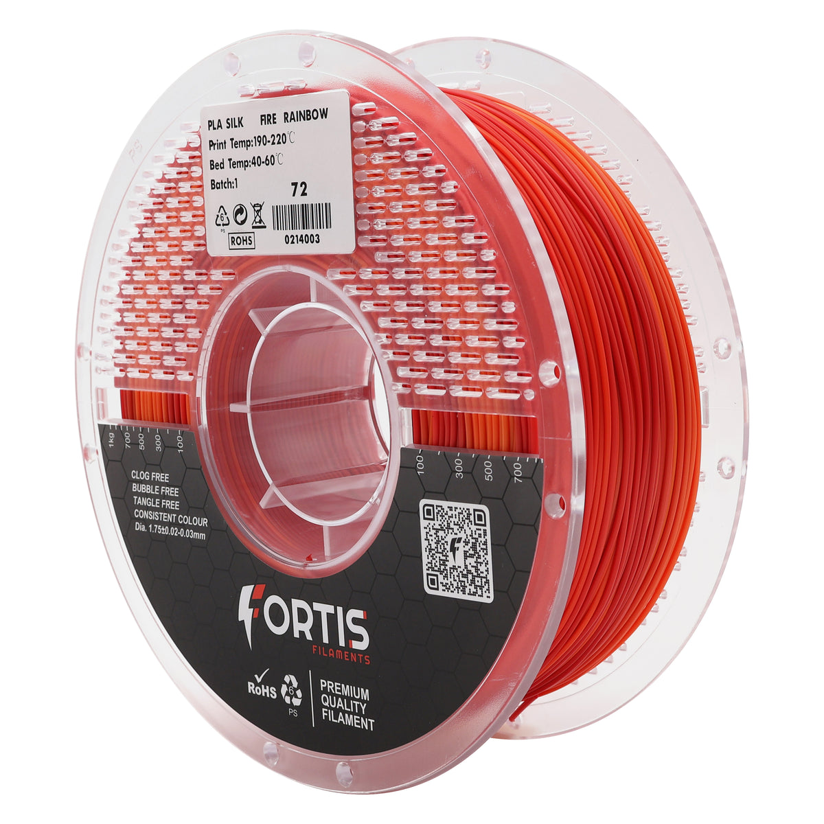 Fire Graphite Filament PLA Rainbow Silk Fire – Fortis Filaments